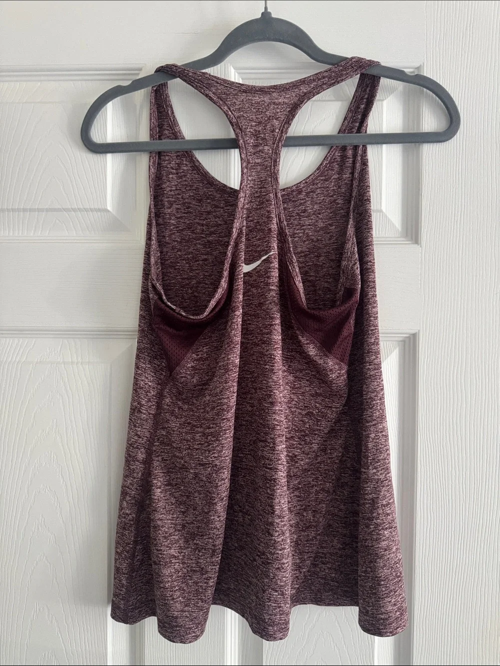 Nike Dri-FIT Racerback Tank - Maroon Heather